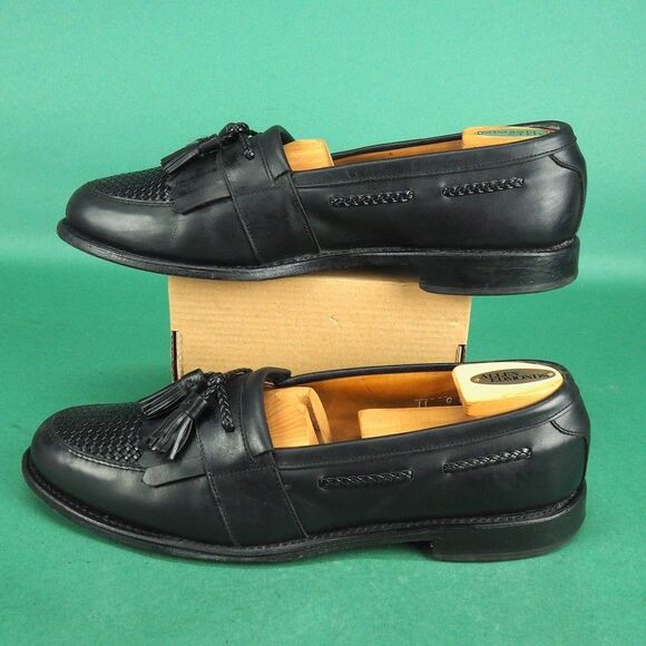 Allen Edmonds Cody Woven Black Leather Tassel Loafer Kiltie Men Size 11 C Narrow main image 9